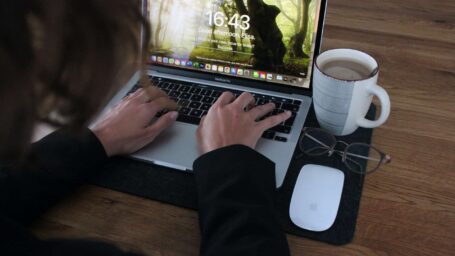person using a laptop